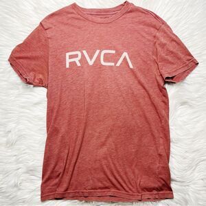 RVCA Vintage Dye Crew Neck T-Shirt Red Size Small